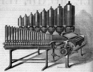 Amerikanische Dampforgel. Gravur in „Le Monde Illustré“ Nr. 146 vom 28. Januar 1860