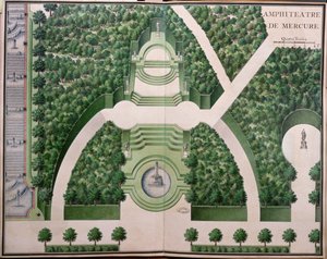 Amphitheater des Merkur, aus Gardens of Marly, frühes 18. Jahrhundert