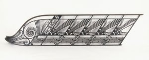 Eine Art-Deco-Treppengeländer entworfen von Delion, ca. 1920er-1930er von French School