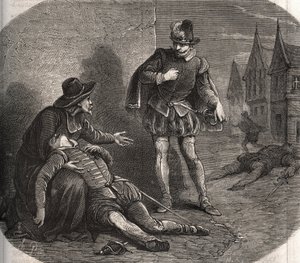 Ein Abgesandter des Königs von Frankreich Heinrich III. (1551-1589) wurde 1582 sterbend in den Straßen von Rom gefunden. Er trug eine kompromittierende Nachricht des Königs über seine Schwester Marguerite de Valois (1553-1615), bekannt als Königin Margot. 