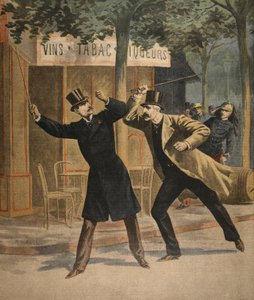 Ein Vorfall zwischen Esterhazy und Picquart, Illustration aus Le Petit Journal: Supplement illustre, 17. Juli 1898