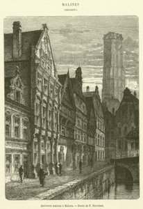 Alte Häuser in Mechelen von French School