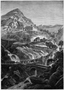 Jährliche Wallfahrt am 21. März zum Kloster St. Benoît auf dem Berg Caro, Italien von French School