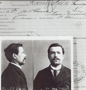 Anthropometrische Form von François Claudius Koenigstein, genannt Ravachol (1859-92)