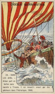 Arban wird von Fischern gerettet, nachdem sein Ballon in der Adria abgestürzt ist von French School