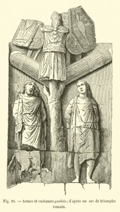 Waffen und Kostüme der Gallier; nach einem römischen Triumphbogen von French School