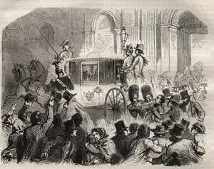 Verhaftung von Louis Alibaud nach seinem Attentat auf Louis-Philippe I. (1773-1850), König der Franzosen, am 25. Juni