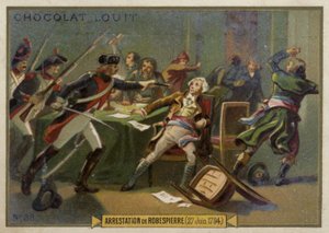 Verhaftung von Maximilien Robespierre, Französische Revolution, 27. Juli 1794 von French School