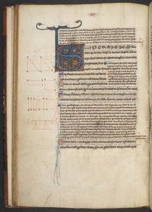 Arundel 84, f.33v, dekoriertes S Initiale von French School