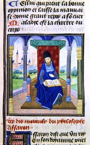Assaron, aus Histoire des Philosophes, spätes 15. Jahrhundert