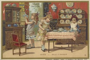Au Bon Marché-Karten mit Kinderspielen von French School