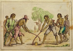 Ballspiel, Volksbräuche der chilenischen Indianer von French School