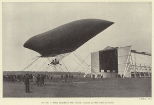 Luftschiff von MM Lebaudy, gebaut von MM Julliot und Surcouf (Gravur) von French School