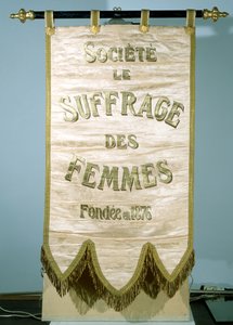 Banner für die Societe Le Suffrage de Femmes