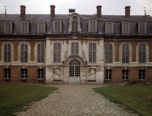 Barockarchitektur: Fassade des Hôtel des Rams (17. Jahrhundert), Abbeville, Somme (80)