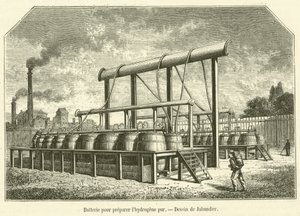 Batterie zur Herstellung von reinem Wasserstoff von French School