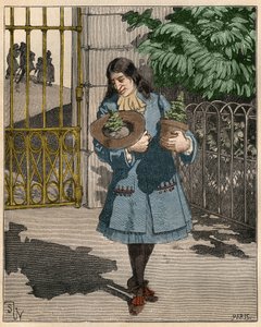 Bernard de Jussieu (1699-1777), französischer Botaniker, der 1734 zwei Zedern aus dem Libanon aus England brachte. Gravur von 1885 in „Les arts et métiers illustrés“ von Adolphe Bitard. von French School
