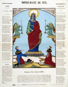Schwarze Madonna: Oraison in Notre-Dame du Puy - Bild von Epinal, n.d.
