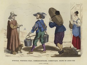 Blinder Mann, Wasserträger, Kommissionär und Hausdiener, Zeit von Ludwig XIII. von Frankreich, 17. Jahrhundert von French School