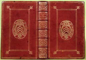 Buchdeckel der Annalen des Tacitus mit dem Wappen von Armand-Jean du Plessis, Kardinal Richelieu (1585-1642) von French School