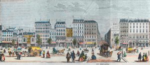 Boulevard Saint-Denis Südseite - Rue Saint Martin - Gravur in „Tableau-de-Paris“ von Edmond Texier 1852 von French School