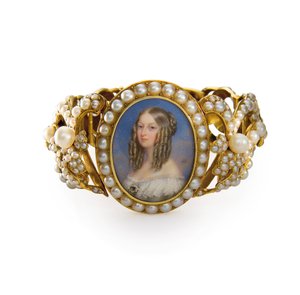 Armband mit Miniatur von Victoire, Herzogin von Nemours