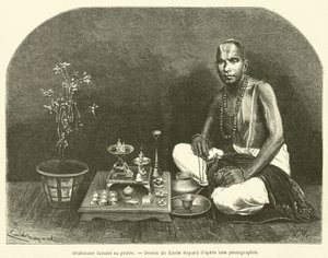 Brahmane beim Gebet von French School