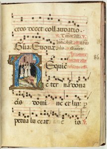 Begräbnisszene, Graduale, f.86 von French School