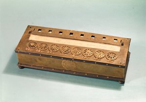 Rechenmaschine, erfunden von Blaise Pascal (1623-62) (Holz & Metall)