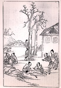 Kannibalismus in China, aus einer chinesischen Zeichnung, 1870 von French School