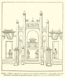 Kanton, Gebäude für Prüfungen und literarische Feierlichkeiten (Gravur) von French School
