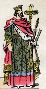 Kapetingische Dynastie: Porträt von Robert II. dem Frommen, König der Franken von French School