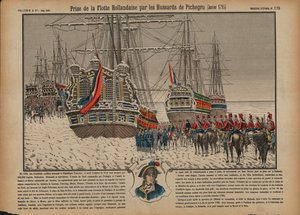 Eroberung der niederländischen Flotte auf dem gefrorenen Ijsselmeer durch französische Husaren unter dem Kommando von General Pichegru, Januar 1795