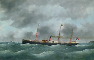 Frachtschiff unter der Flagge der Le Havre Peninsular Company