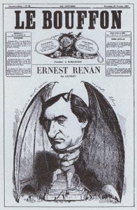 Karikatur des französischen Philosophen Ernest Renan