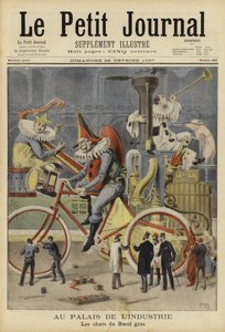 Karnevalswagen werden im Palais de l