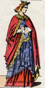 Karolingische Dynastie: Porträt von Gerberge von Sachsen von French School