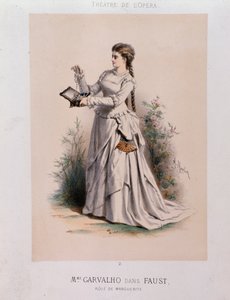 Carolyne Carvalho (1827-1895), französische Sopranistin, als Margherita in Faust von Charles Gounod (1818-1893)