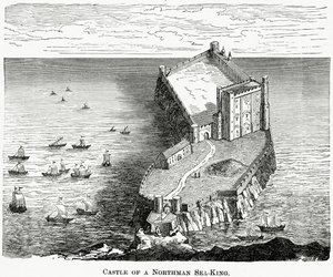Burg eines Nordmann-Seekönigs, ca. 1880 von French School