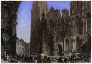 Kathedrale von Rouen (Gravur, ca. 1850)
