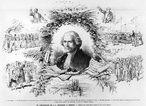 Feierlichkeiten in Genf zum hundertsten Todestag von Jean-Jacques Rousseau, Illustration aus Le Monde Illustrée, 1878 von French School
