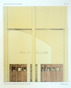 Keramik-Showroom, Platte 20, Illustration aus Devantures de Boutiques von Louis-Pierre Sezille, Paris, 1927