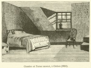 Zimmer, in dem Turner starb, in Chelsea
