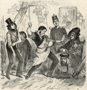 Champs-Elysees - Dynamometer - Gravur in „Tableau-de-Paris“ von Edmond Texier 1852.