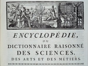 Kapitelkopf der Enzyklopädie von Diderot und Alembert