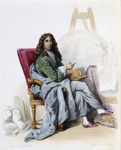 Charles Lebrun (Le Brun) (1619-1690) französischer Maler und Dekorateur - in „Le Plutarque français“, von Mennechet, Paris von French School