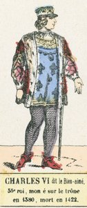 Karl VI., genannt der Geliebte, 53. König, bestieg den Thron 1380, starb 1422 von French School