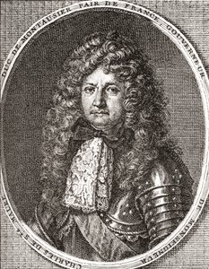 Charles de Sainte-Maure, duc de Montausier, französischer Soldat und Gouverneur des Dauphins, Louis le Grand Dauphin. Aus Les Heures Libres veröffentlicht 1908 von French School