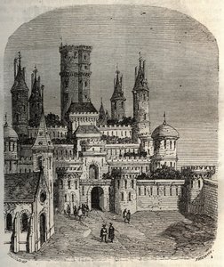 Schloss Montlhery - Festung in der Gemeinde Montlhery, im alten Land Hurepoix - Gravur in „Histoire de France“ von Victor Duruy (1811-1894) - 1882. von French School