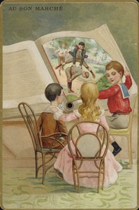 Kinder lesen übergroßes Buch von French School